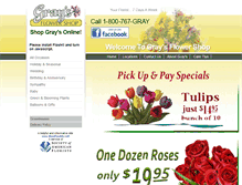 Tablet Screenshot of graysflowershop.com
